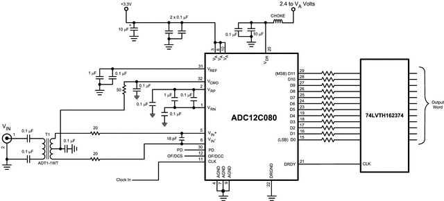 ADC12C080CISQ 电路图
