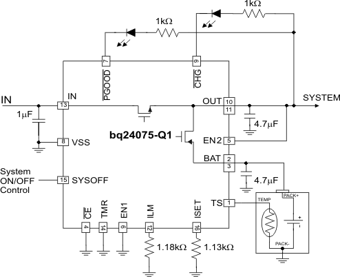 BQ24075QRGTRQ1 电路图