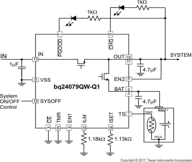 BQ24079QWRGTRQ1 电路图
