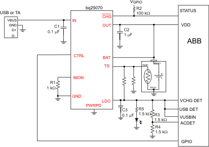 BQ25070DQCT 电路图