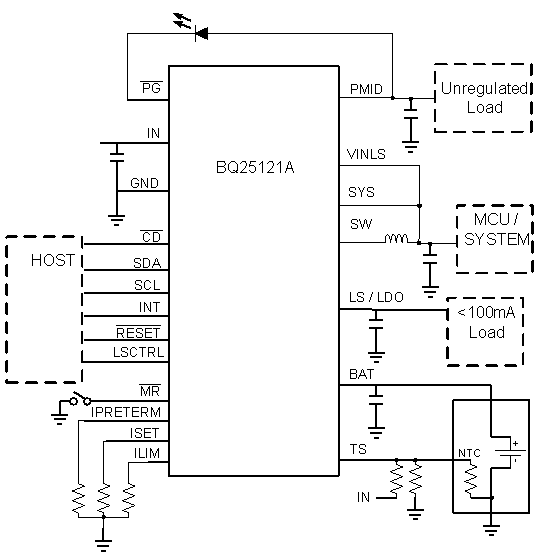BQ25121AYFPT 电路图