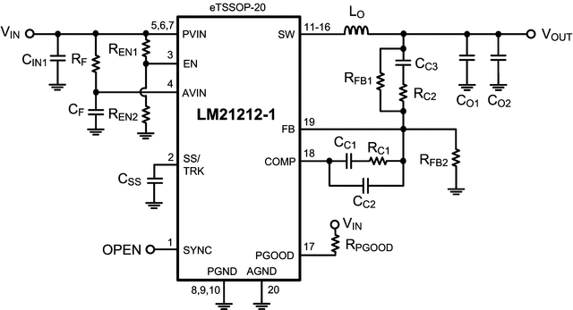 LM21212MH-1/NOPB 电路图