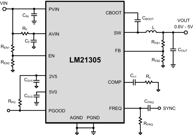 LM21305SQE/NOPB 电路图