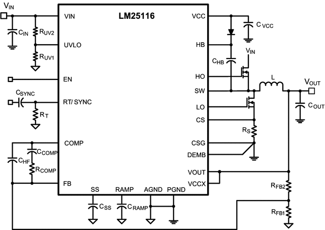 LM25116MH/NOPB 电路图