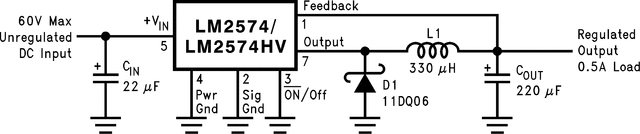 LM2574HVM-3.3/NOPB 电路图