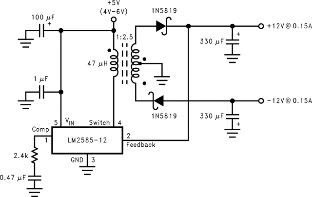LM2585S-5.0/NOPB 电路图