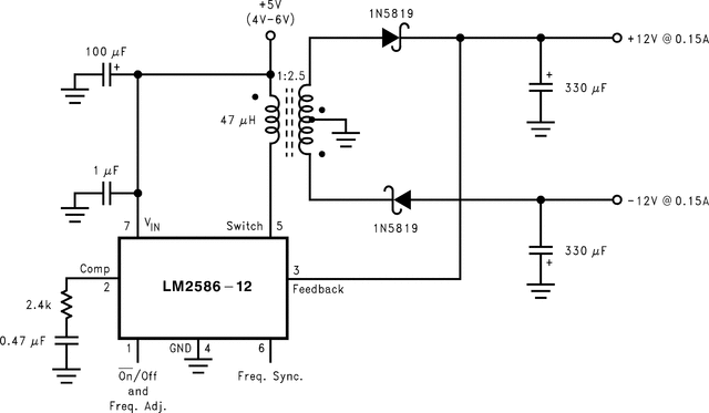 LM2586S-5.0/NOPB 电路图