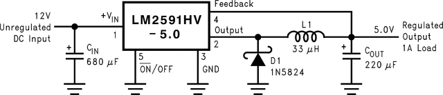 LM2591HVS-5.0/NOPB 电路图