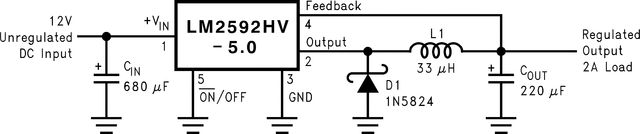 LM2592HVT-ADJ/NOPB 电路图