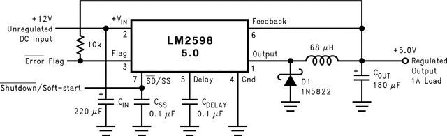 LM2598S-5.0/NOPB 电路图