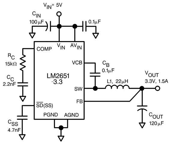 LM2651MTCX-ADJ/NOPB 电路图