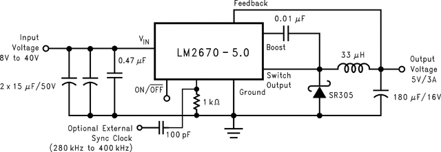 LM2670S-5.0/NOPB 电路图