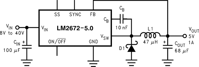 LM2672MX-ADJ/NOPB 电路图