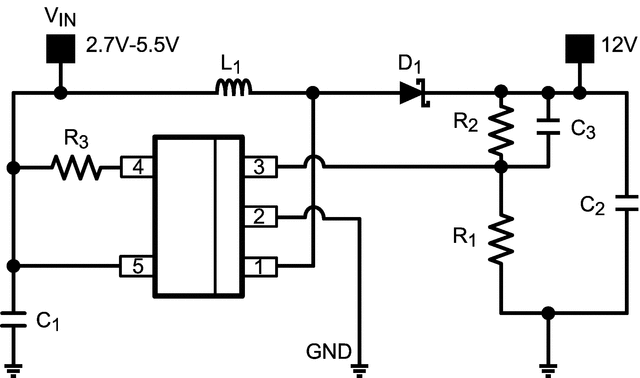 LM2735XMF/NOPB 电路图