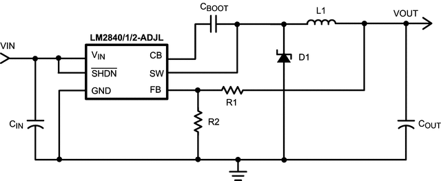 LM2840XMK-ADJL/NOPB 电路图