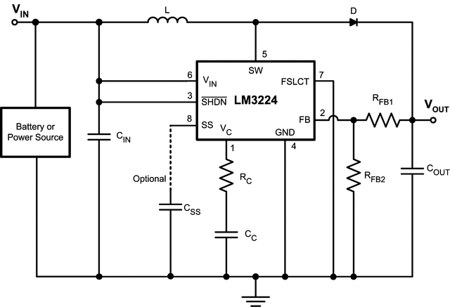 LM3224MM-ADJ/NOPB 电路图