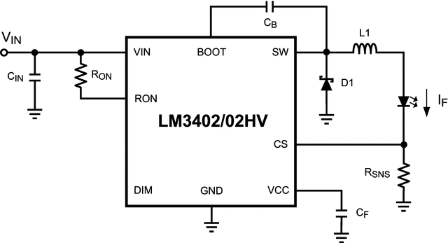 LM3402MM/NOPB 电路图