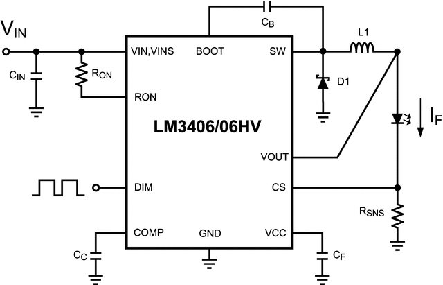 LM3406MHX/NOPB 电路图