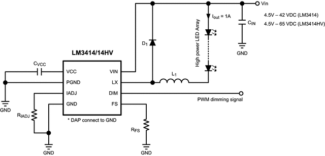 LM3414MRX/NOPB 电路图
