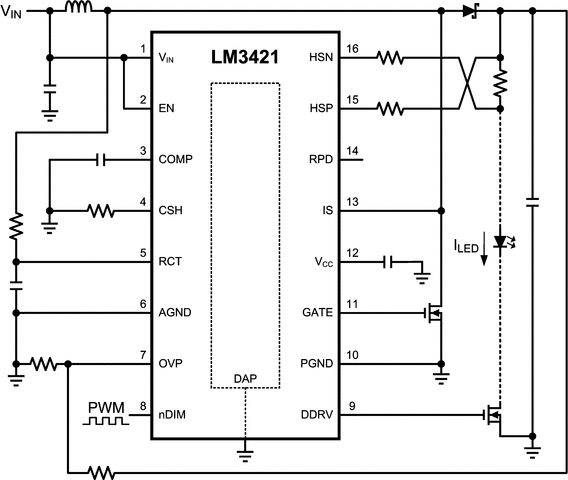 LM3421Q1MHX/NOPB 电路图