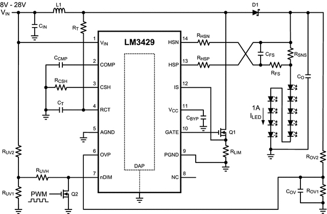 LM3429Q1MHX/NOPB 电路图
