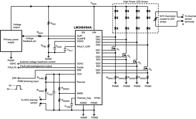 LM3464AMHX/NOPB 电路图