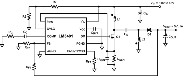 LM3481QMM/NOPB 电路图