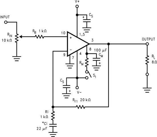 LM3886TF/NOPB 电路图