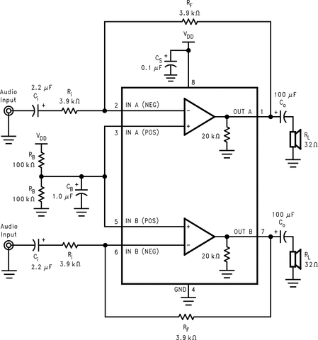 LM4808MMX/NOPB 电路图