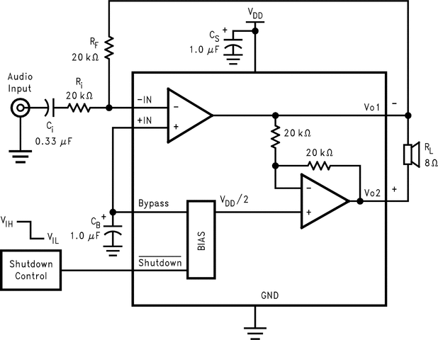 LM4879SD/NOPB 电路图