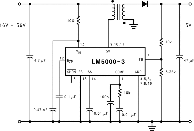 LM5000-3MTC/NOPB 电路图