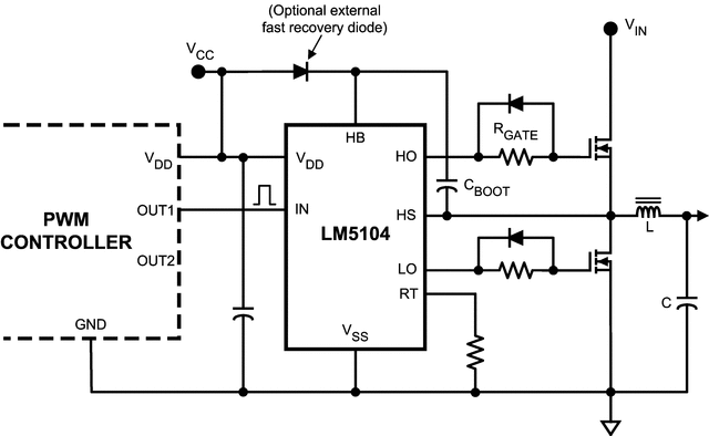 LM5104SD/NOPB 电路图