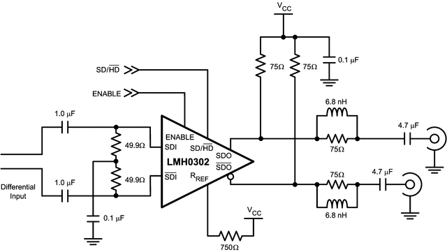 LMH0302SQX/NOPB 电路图
