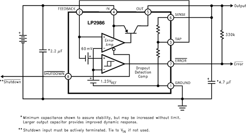 LP2986AIMMX-5.0/NOPB 电路图