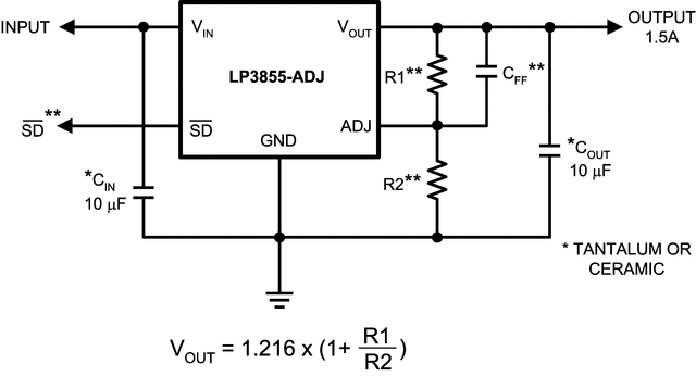LP3855EMPX-ADJ 电路图