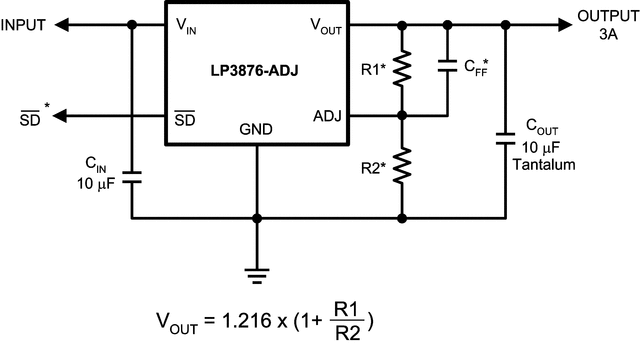 LP3876ES-ADJ/NOPB 电路图