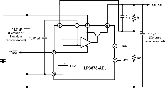 LP3878SD-ADJ/NOPB 电路图
