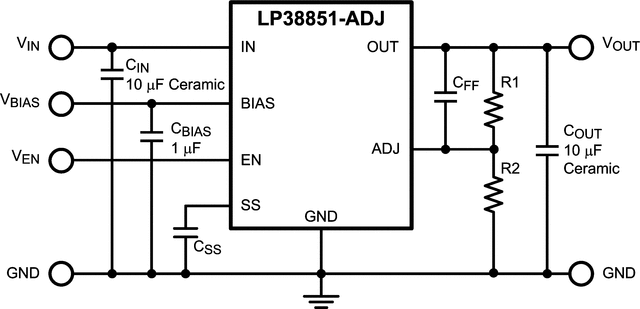 LP38851T-ADJ/NOPB 电路图