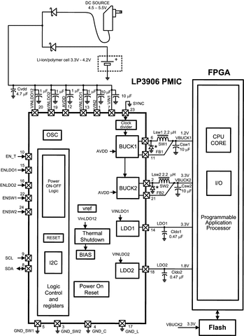 LP3906SQ-VPFP/NOPB 电路图