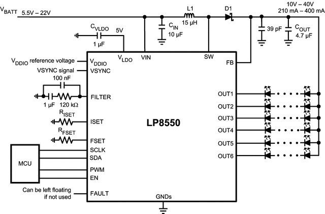 LP8550TLX-A/NOPB 电路图