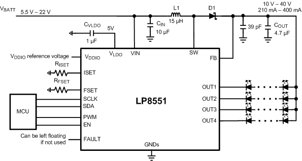 LP8551TLE/NOPB 电路图