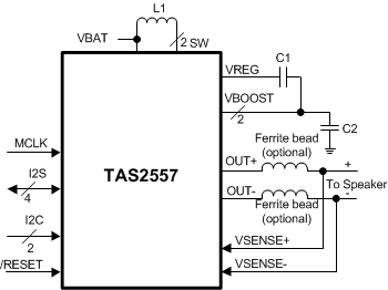 TAS2557YZT 电路图