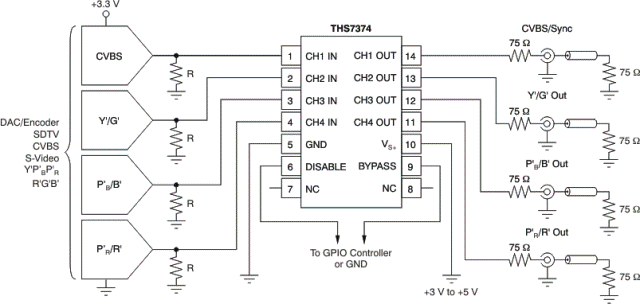 THS7374IPW 电路图