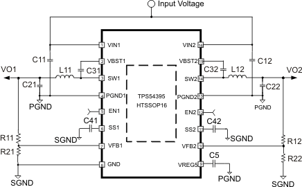 TPS54395RSAT 电路图