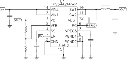 TPS54426PWPR 电路图