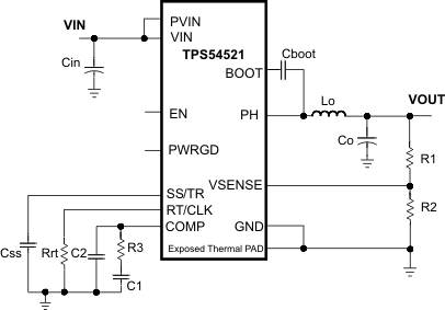 TPS54521RHLR 电路图