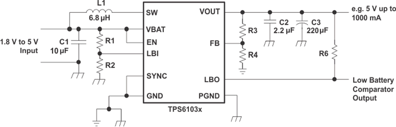 TPS61031RSAR 电路图