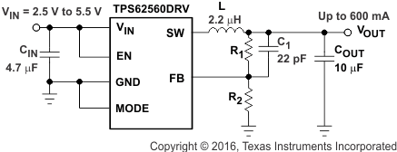 TPS62560DRVR 电路图